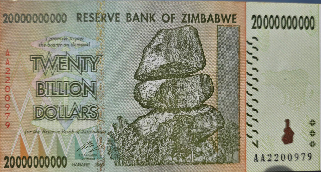 Zimbabwe 20biljoen dollar